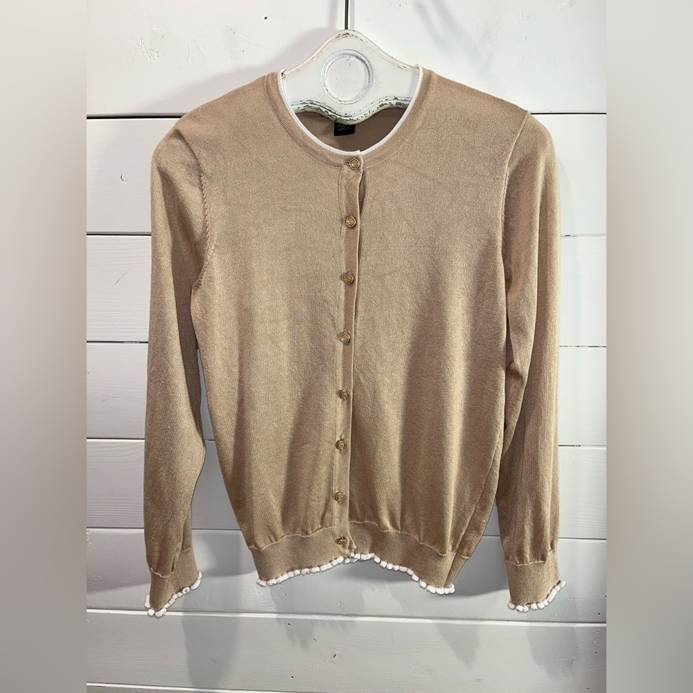 SELECT + TREND Cardigan L – Beige with Pearl Buttons